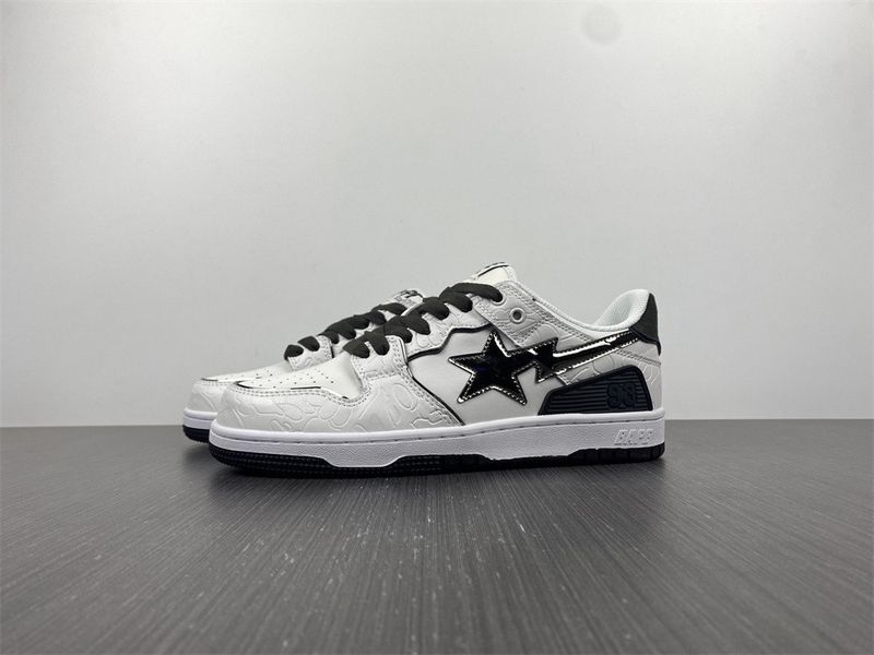 A Bathing Ape Bape SK8 Sta White Silver