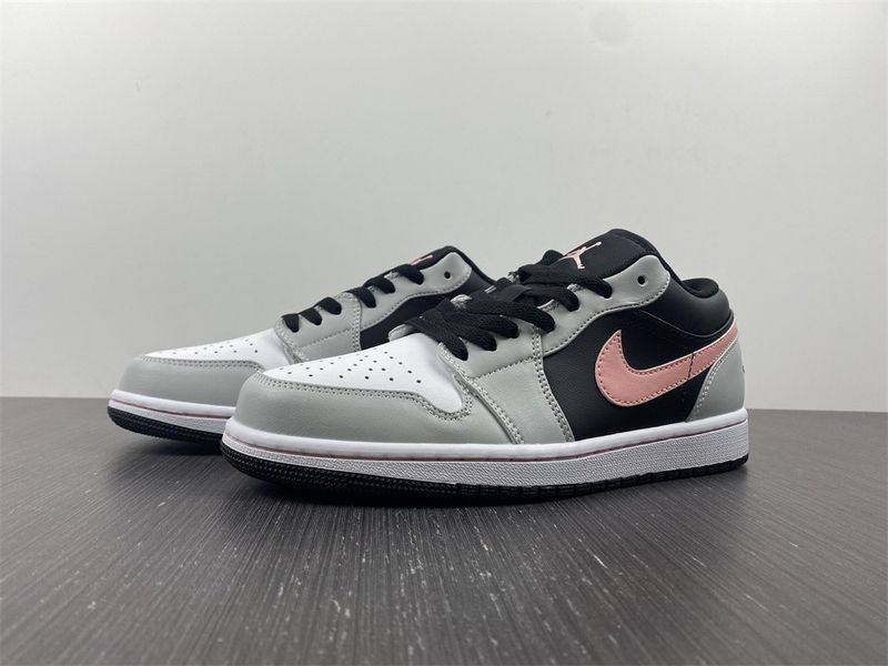 Air Jordan 1 Low Black Grey Pink  553558-062