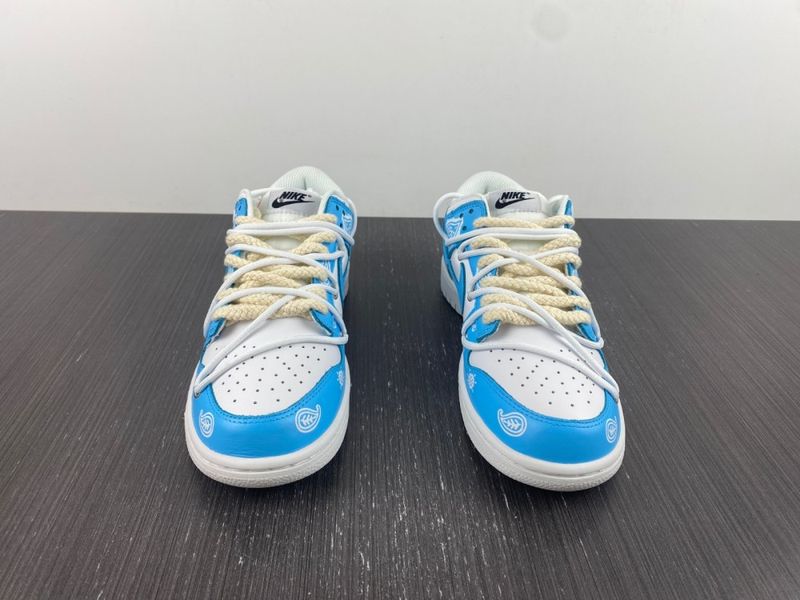 Dunk Low Triple White UNC Customized DD1503-109