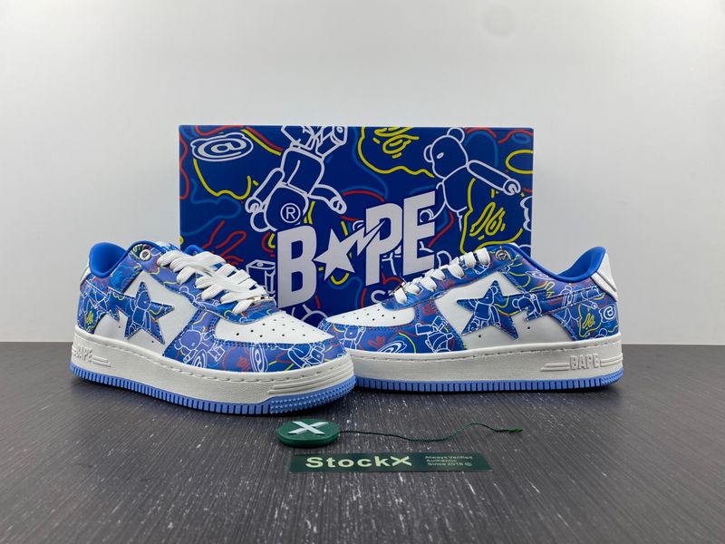 A Bathing Ape Bape Sta Medicom Toy Bearbrick Camo Blue  1H73191913-BLU