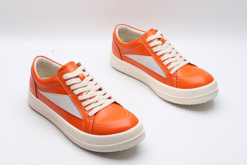 Men Women R*ick O*wens LOW Leather Top Sneaker KK221230-7