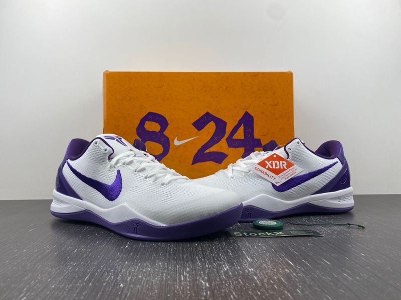 Kobe 8 Protro White Court Purple FQ3549-100