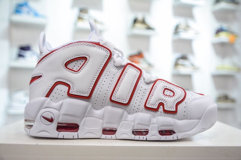 Air More Uptempo White Varsity Red Outline 921948-102