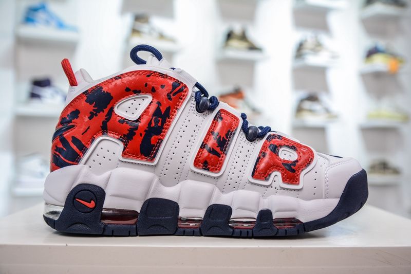 Air More Uptempo Red Navy Camo  CZ7877-100