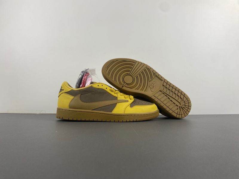 Air Jordan 1 Low Travis Scott khaki Yellow DM7866-665