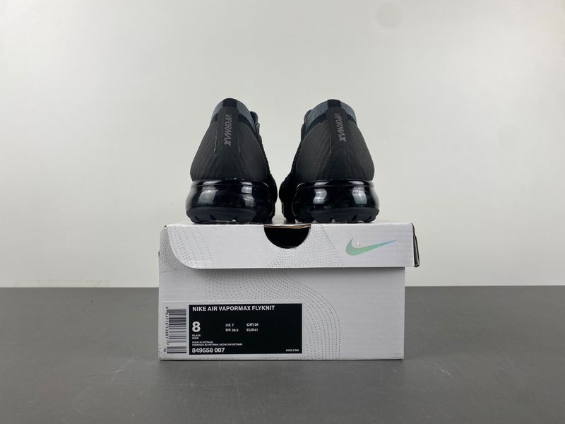 Air VaporMax Flyknit Black Dark Grey  849558-007