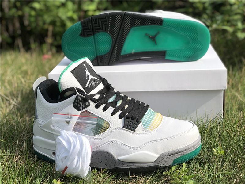 Air Jordan 4 Retro Lucid Green Rasta AQ9129-100