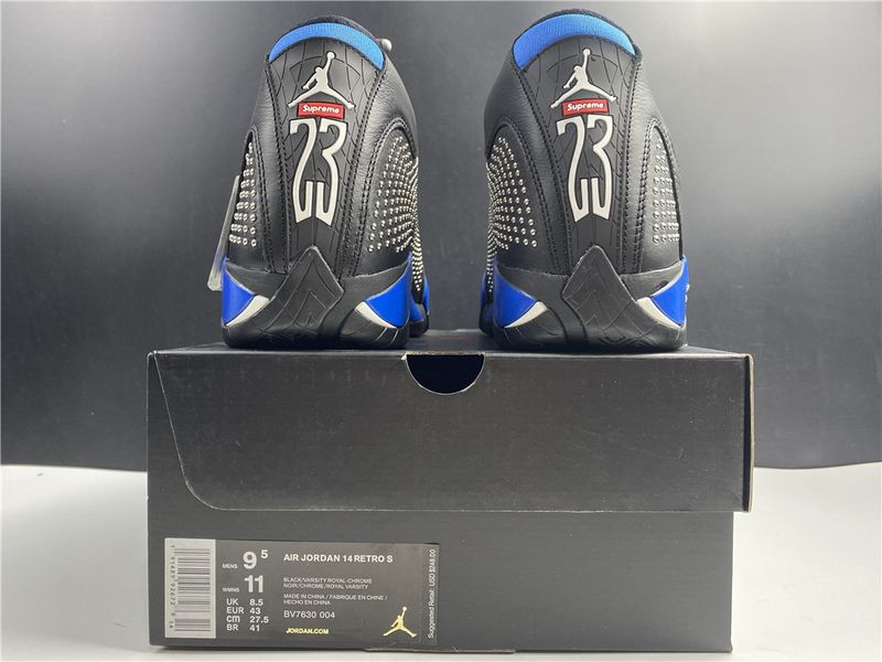 Air Jordan 14 Retro Supreme Black  BV7630-004